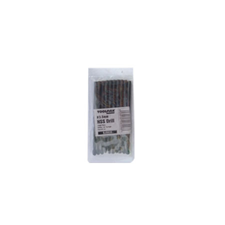 Jobber HSS Drill 3.5mm Roll Forged Toolpak Pack of 10